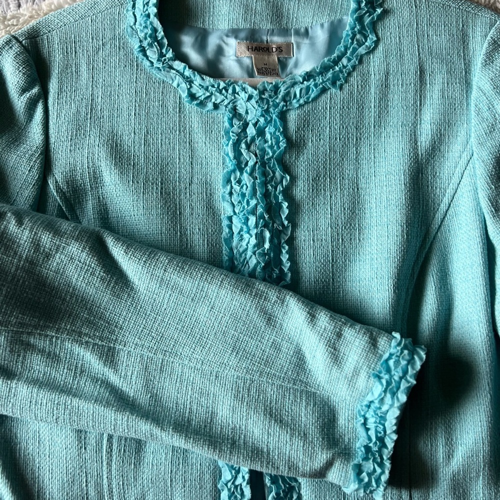 Spring Beautiful Harold’s Harris Teal Textured Jacket